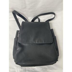 Capucci Women's Black Synthetic Leather Backpack Multiple Compartment Small